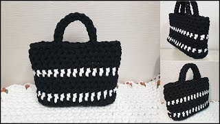 양말목공예 가방 만들기 / 양말목 토트백 / sockneck crafts making a tote bag / loomband / upcycle