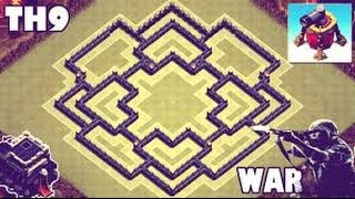 САМАЯ ЛУЧШАЯ БАЗА ДЛЯ КВ ТХ9 В Clash of Clans анти хог, воздух