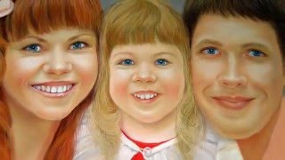 Family pastel portrait \ Семейный портрет пастелью