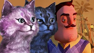 ПРИВЕТ СОСЕД БЕТА 3 / ЧАСТЬ 4 / Hello Neighbor Beta 3 КОШКА ЛАНА И КОТ ЛЕОНАРД играют