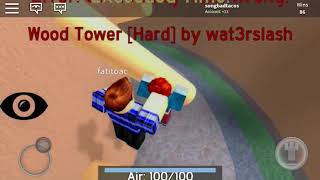 Flood Escape 2 Project Wood Tower (Hard) By Wat3rstrash (Roblox) (Not Solo)