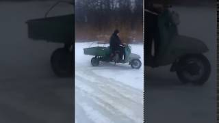 Муравей с цепями на колесах, типо дрифт XD