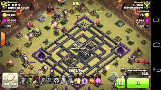 Clash Of Clans |  3 Star Golaloon Attack - Four Corners Base