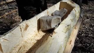 Солонец для лося и косули из осины, делаем из бревна