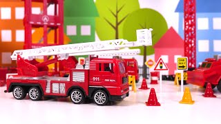 Camions de Pompiers Jouets Chantier Firetruck Toys
