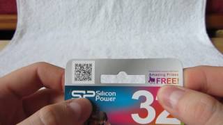 Unboxing   распаковка ⁄ Карта памяти Silicon Power SP032GBSTH010V10