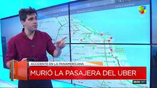 Choque y muerte en Panamericana: Murió la pasajera de Uber