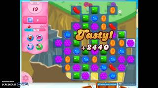 Candy Crush Level 1050 Audio Talkthrough, 1 Star 0 Boosters