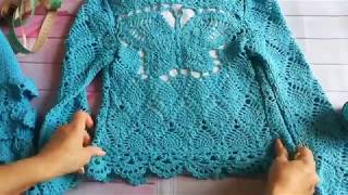 Летний юбочный костюмчик крючком. Июльская работа 2018г.