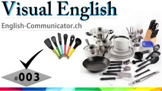 #003 Visual English Language Learning Practical Vocabulary Training Kitchenware Kitchen Accessories