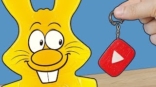 КНОПКА  YOUTUBE ДЛЯ ЖЕЛЕЙНОГО ЗАЙЦА ХАРИТОНА И ВАННА С ШАРИКАМИ ОРБИЗ