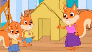 Famille d'Écureuil - Nichoir Géant Animé 2022 en Français