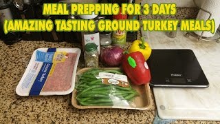 MEAL PREPPING FOR 3 DAYS (AMAZING TASTING TURKEY MEAL)