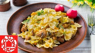 Это у нас любят все! Самый вкусный ужин с макаронами и капустой 2 в 1