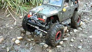 New Bright JEEP JK custom scx10 built, scale rc crawler trail rig