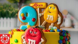 ТОРТ с M&M's без мастики. Торт с пряниками M&M's. Украшение торта ребенку на День Рождения