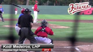 KODI MEDEIROS PROSPECT VIDEO, LHP, WAIAKEA HIGH SCHOOL CLASS OF 2014 @ACBASEBALLGAMES