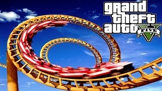GTA 5 ONLINE Roller Coaster Fun ( Fireworks ) Independence Day DLC ( GTA V MULTIPLAYER )