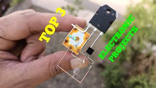 TOP 3 ELECTRONIC PROJECTS WITH IC NE555, TRANSISTOR D718 & RELAY