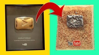 СЕРЕБРЯНАЯ КНОПКА YOUTUBE СВОИМИ РУКАМИ