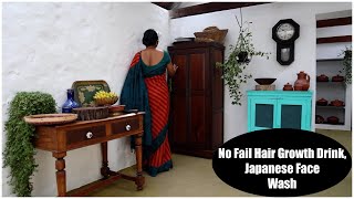 #11 My No Fail Hair Growth Drink : I Also Made Japanese Face Wash At Home | Aesthetic Village Vlog