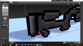 Magica Voxel tutor weapon extrude