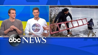 Male models rescue teens from frozen Central Park pond