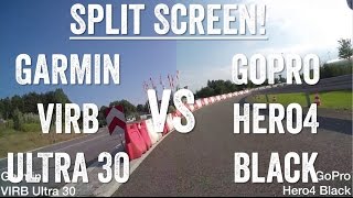 Split-screen: GoPro Hero4 Black vs Garmin VIRB Ultra 30!