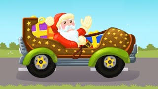 Сказочный автомобиль Деда Мороза на мойке! Мультик про Санту Клауса. Мультик про машинку Деда Мороза