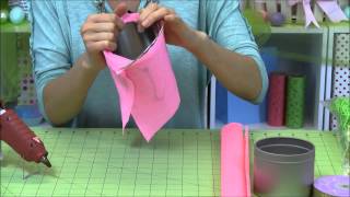 Rose Crepe Paper Basket