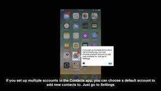 How to choose a default account to add new contacts in iPhone @Apple @AppleSupport