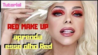 Red make tutorial  #maquiagem #makeup