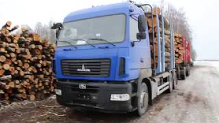 МАЗ Мерседес Лесовоз  100 000км пробег. Обзор