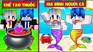 PHONG CẬN VÀ SAMMY THỬ THÁCH 24 GIỜ TRỞ THÀNH GIA ĐÌNH NGƯỜI CÁ TRONG MINECRAFT