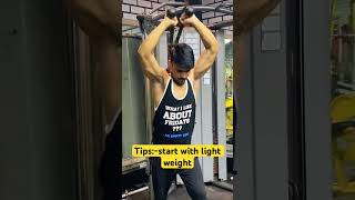 Triceps work out for beginners #biceps #bicepsworkout #fitness #fitnessgoals #workout #chestday