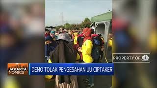 Tolak UU Ciptaker. Buruh Mogok Kerja Nasional