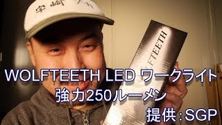 【釣りキャンプ】WOLFTEETH LED ワークライト　強力250ルーメン