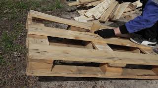how to disassemble the pallet (как разобрать поддон)