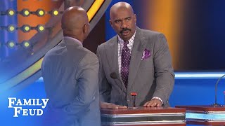 STEVE SINGS that which should be left UNSUNG... | Family Feud