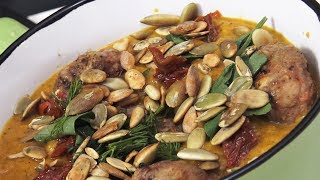 Очень вкусный Тыквенный суп с фрикадельками
