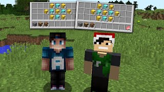 Sharing an inventory with my new minecraft friend
