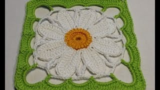Daisy Granny Square Как связать крючком ромашку