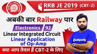 9:00 PM - RRB JE 2019 (CBT-2) | Electronics Engg by Ratnesh Sir | Linear Integrated Circuit (Op-Amp)
