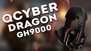 Unboxing / Обзор игровых наушников QCyber Dragon Black (GH9000)