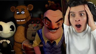 LA PELÍCULA DE BENDY CON HELLO NEIGHBOR, FIVE NIGHTS AT FREDDY'S Y UNDERTALE !! (Reacción)