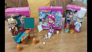 MAŞA İLE KOCAAYI, MAŞA OKULDA, MAŞA RESSAM ve MAŞA MUTFAKTA, Oyuncak Toys Unboxing