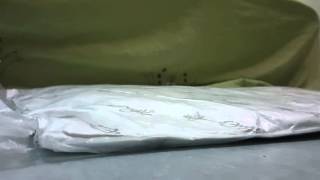 Unpacking compressed pillow