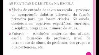 Práticas de leitura e elementos para a atuação docente (Pietri, 2007)