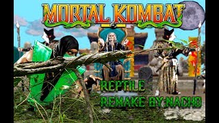 Mortal Kombat 1 "Remake" -Very Hard 8- Reptile Walkthrough 2018