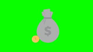 Coin Bag/мешок с деньгами: футаж на хромакее